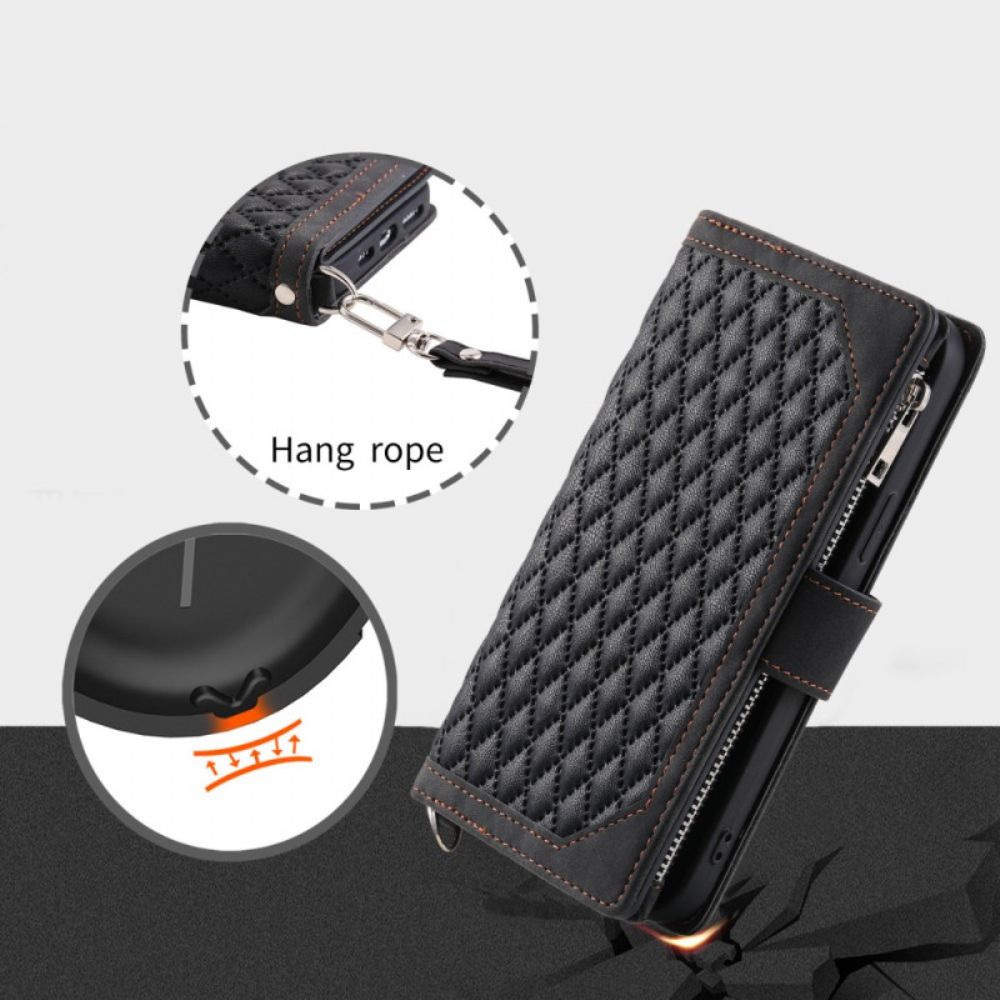 Lederhüllen Xiaomi 14t Gesteppter Riemen