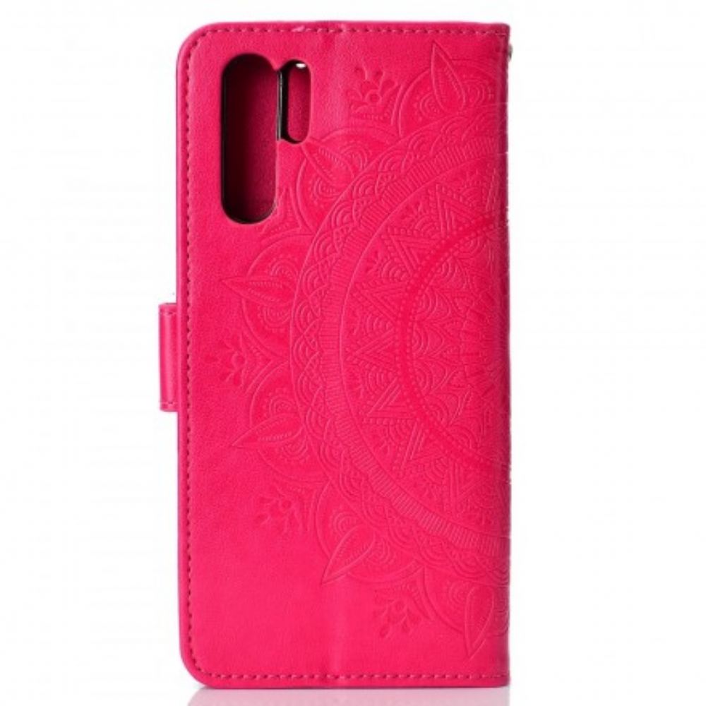 Flip Case Für Huawei P30 Pro Sonnen-mandala