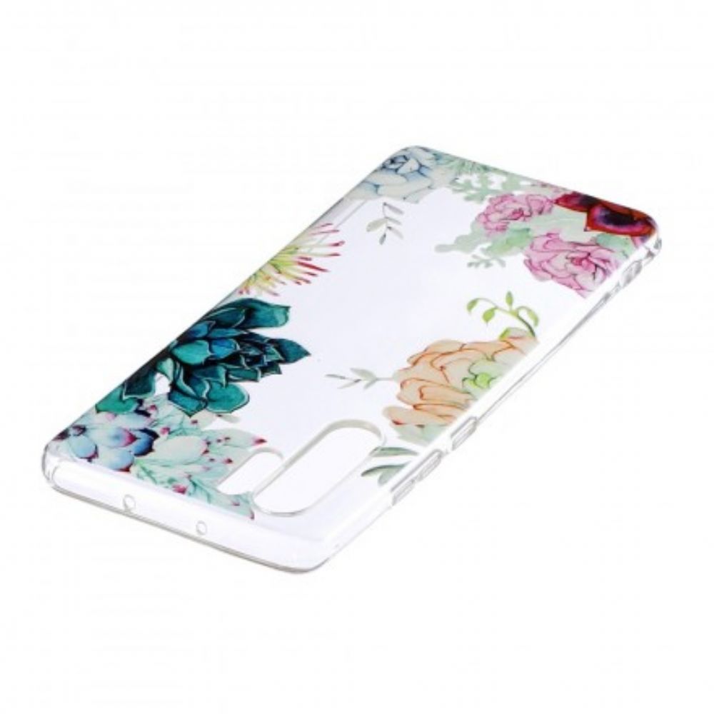 Handyhülle Für Huawei P30 Pro Nahtlose Aquarellblumen