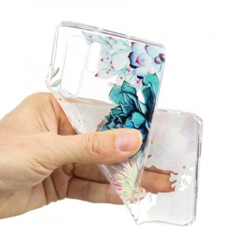 Handyhülle Für Huawei P30 Pro Nahtlose Aquarellblumen