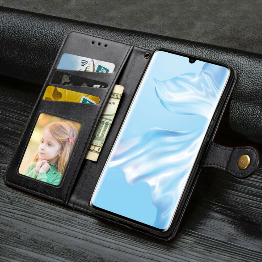 Lederhüllen Für Huawei P30 Pro Kunstleder Und Vintage-verschluss
