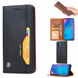 Schutzhülle Für Huawei P30 Pro Flip Case Kartenetui Aus Kunstleder
