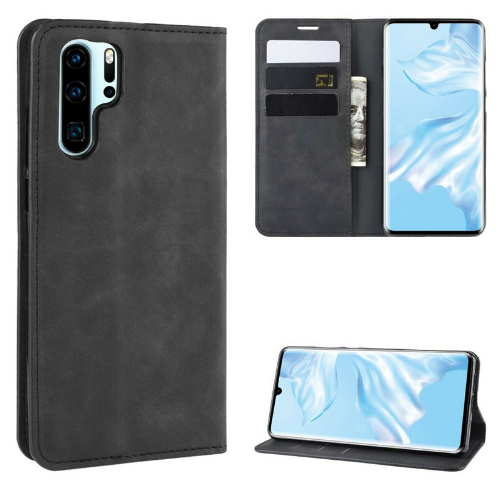 Schutzhülle Für Huawei P30 Pro Flip Case Schicker Leder-effekt