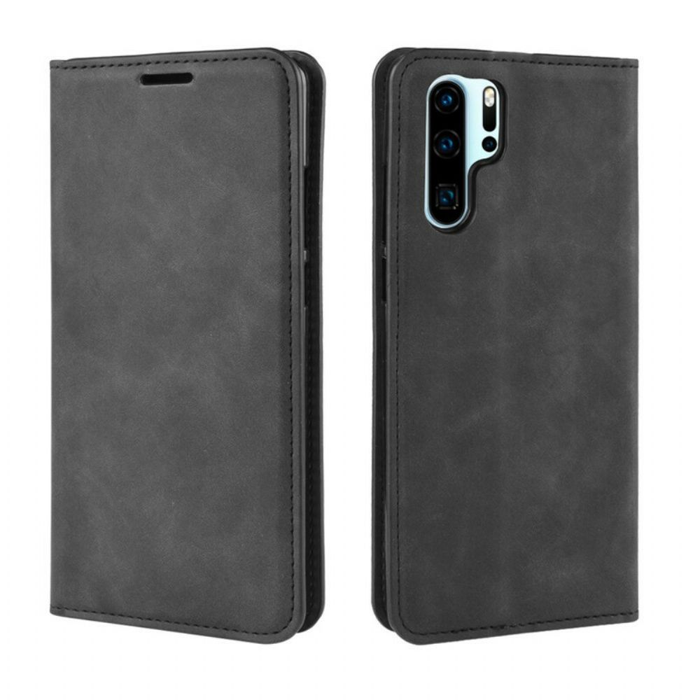 Schutzhülle Für Huawei P30 Pro Flip Case Schicker Leder-effekt
