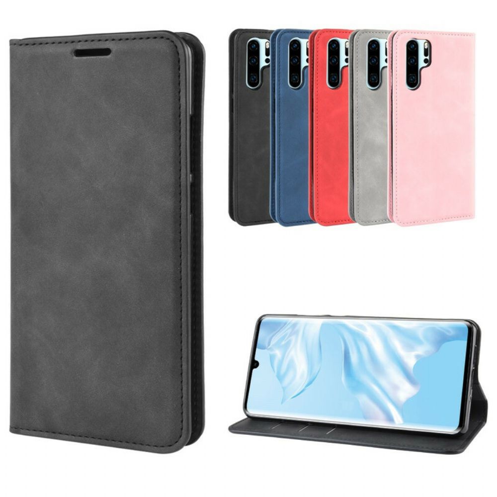 Schutzhülle Für Huawei P30 Pro Flip Case Schicker Leder-effekt