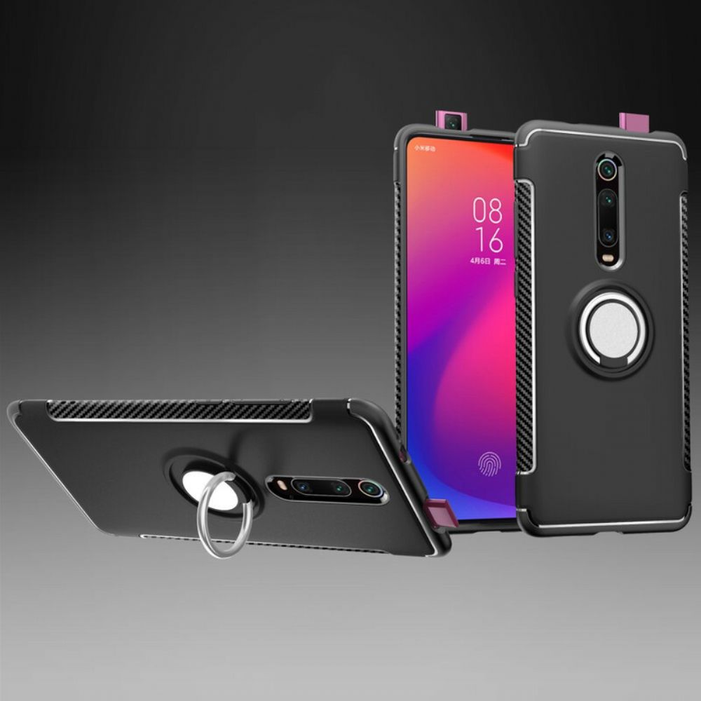 Handyhülle Für Xiaomi Mi 9T / Mi 9T Pro Kohlefaser-magnetring
