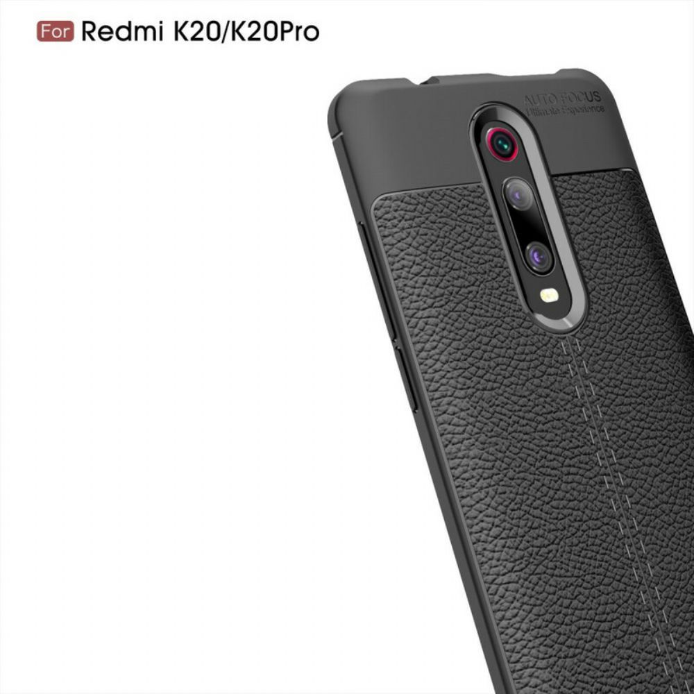 Hülle Für Xiaomi Mi 9T / Mi 9T Pro Doppellinie Litschi-leder-effekt
