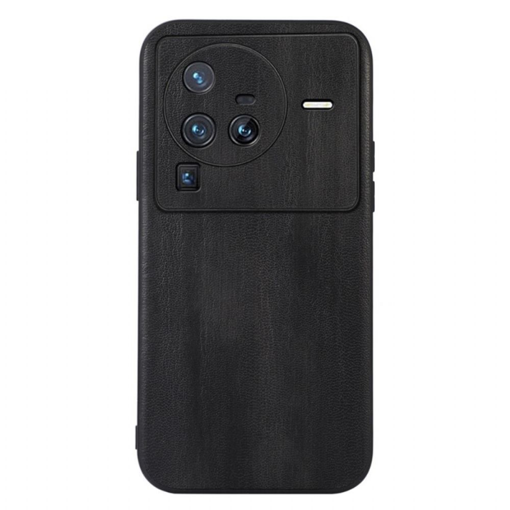 Hülle Für Vivo X80 Pro Ledereffekt