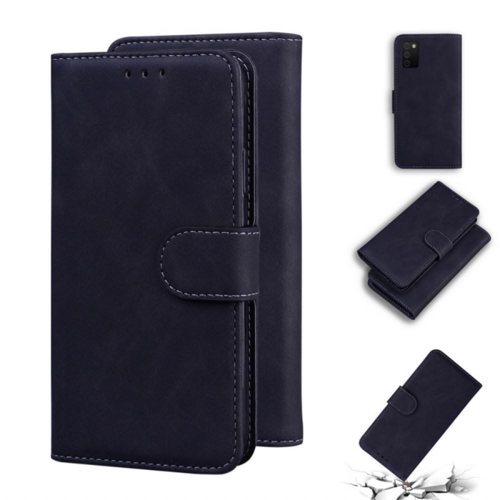 Flip Case Für Samsung Galaxy A03s Leder Im Vintage-couture-stil