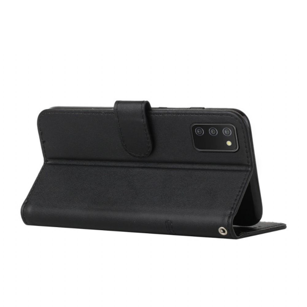Flip Case Für Samsung Galaxy A03s Mit Kordel Geo Kunstlederband