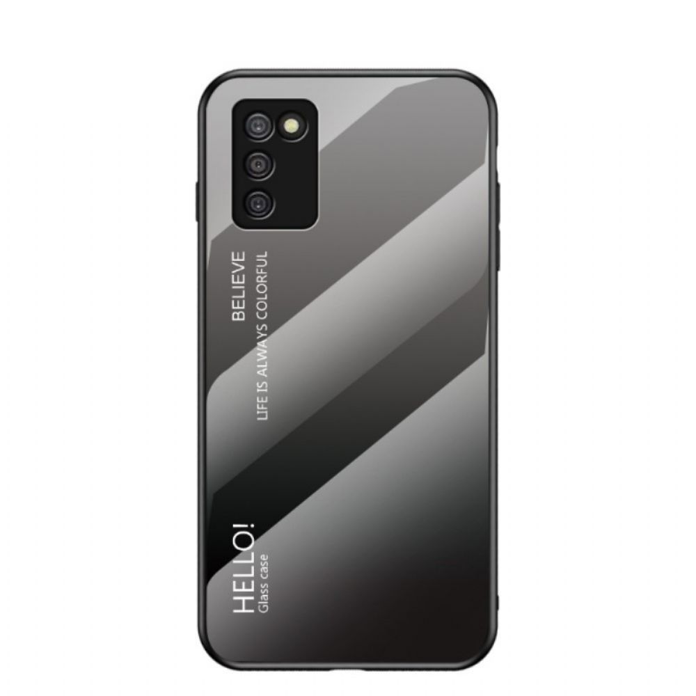 Handyhülle Für Samsung Galaxy A03s Hallo Panzerglas