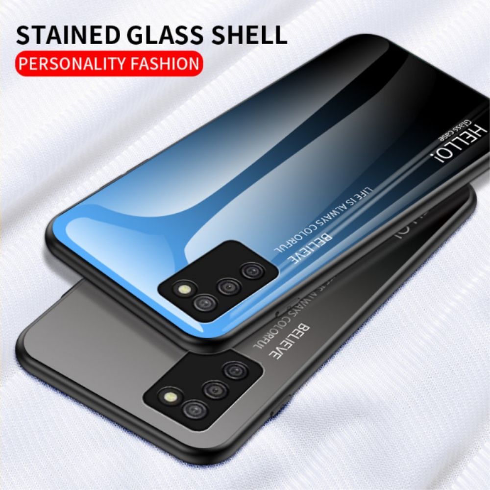 Handyhülle Für Samsung Galaxy A03s Hallo Panzerglas
