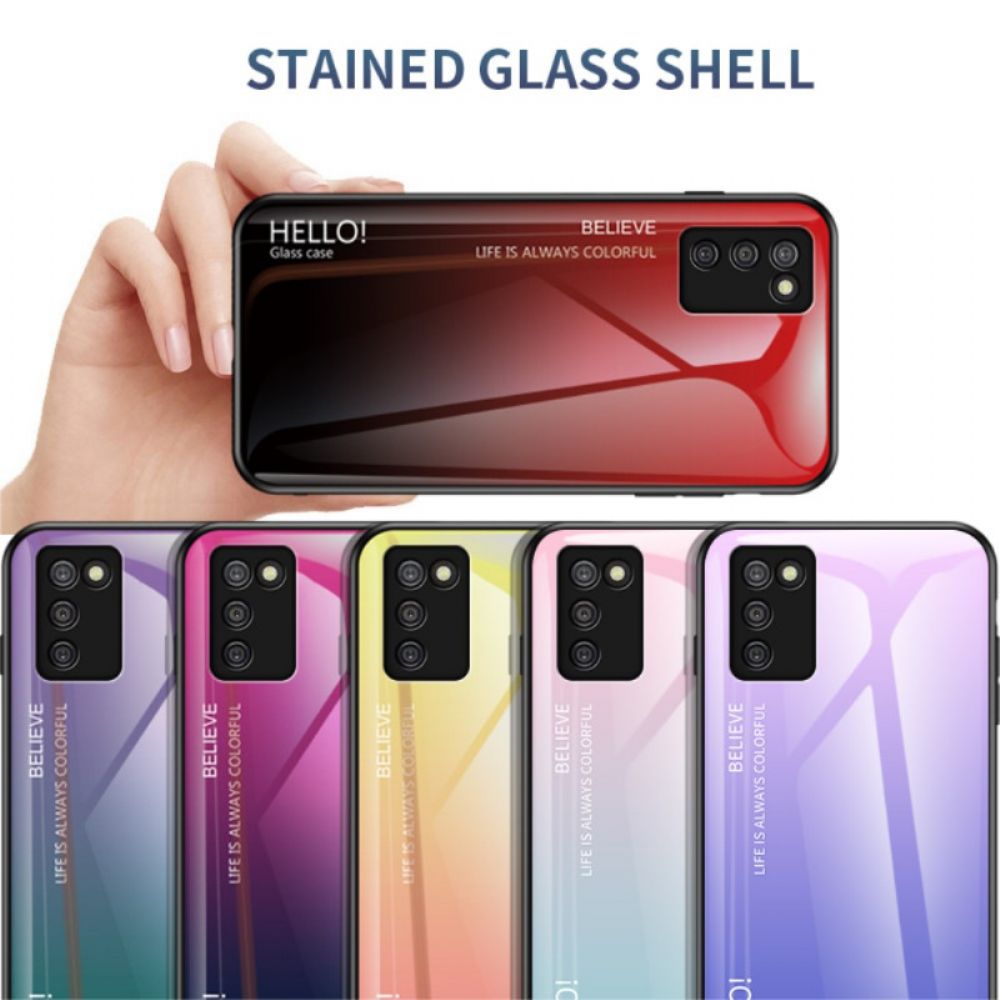 Handyhülle Für Samsung Galaxy A03s Hallo Panzerglas