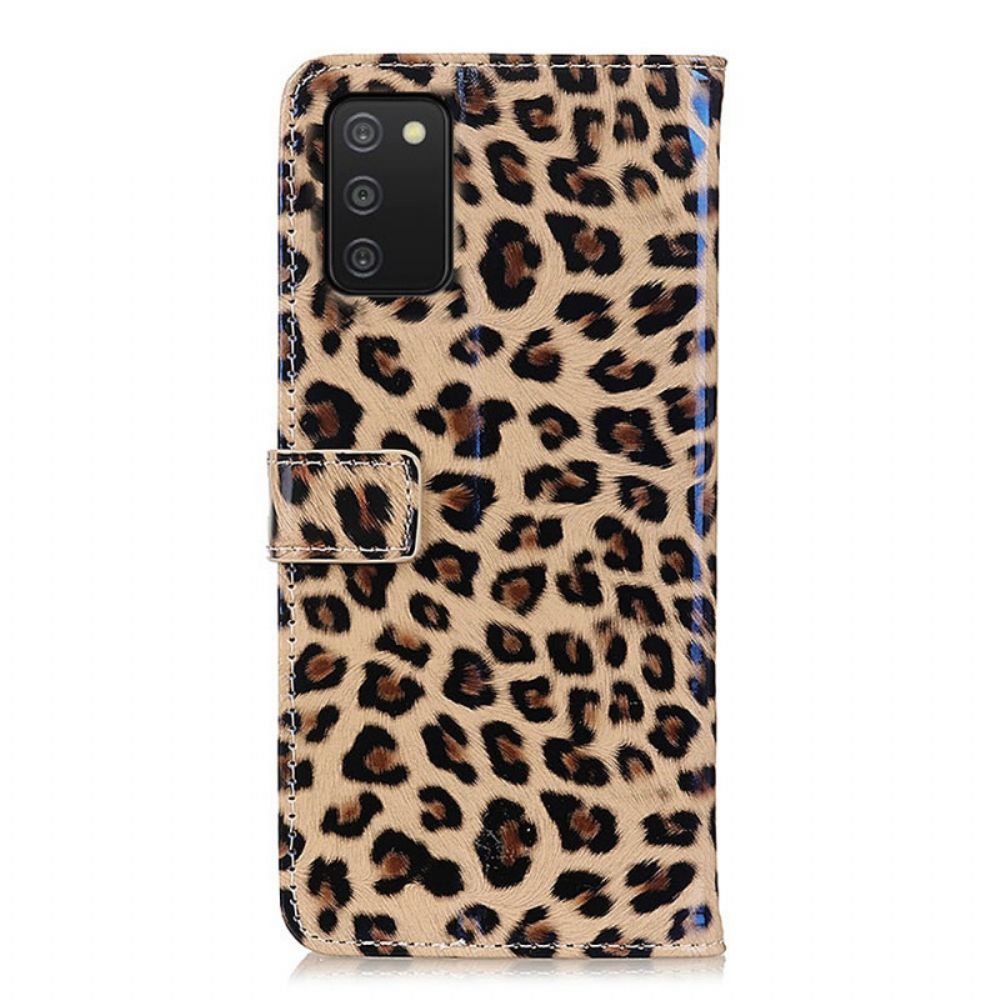 Lederhüllen Für Samsung Galaxy A03s Leopard