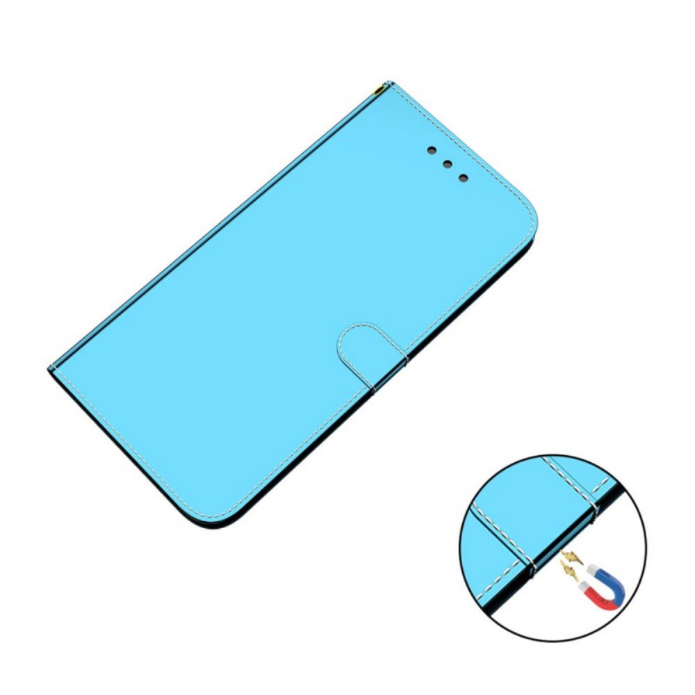Lederhüllen Für Samsung Galaxy A03s Spiegel Mit Kunstlederbezug