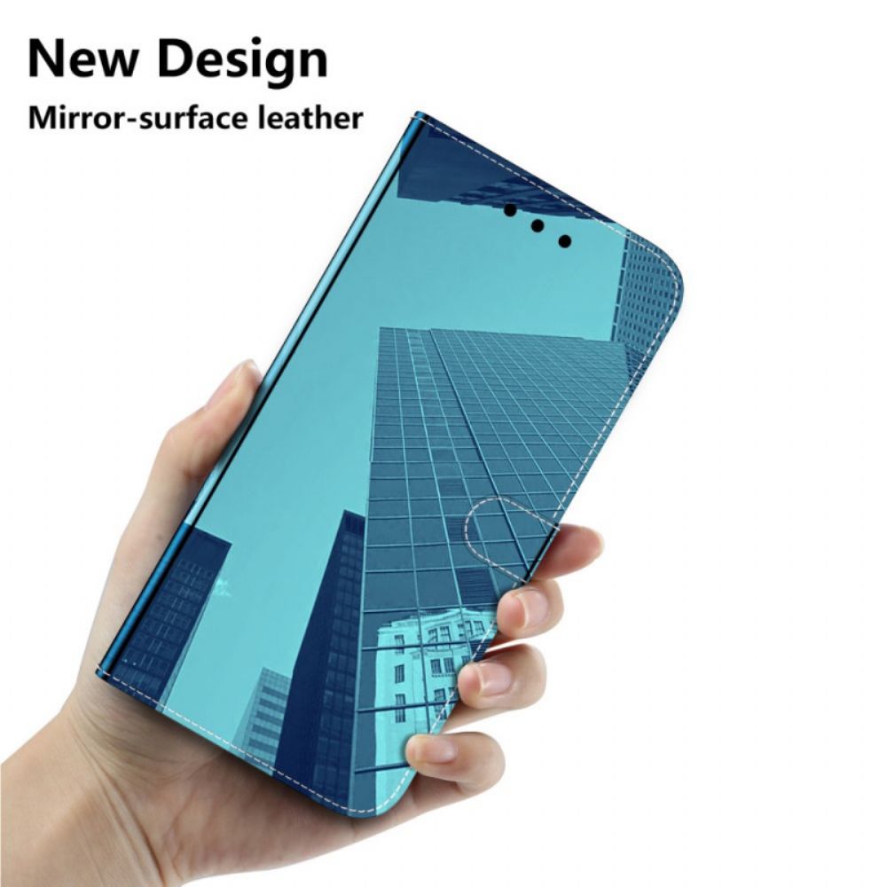 Lederhüllen Für Samsung Galaxy A03s Spiegel Mit Kunstlederbezug