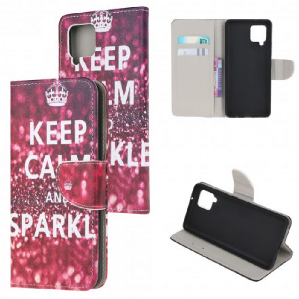 Flip Case Für Samsung Galaxy A22 4G Bleib Ruhig Und Strahle