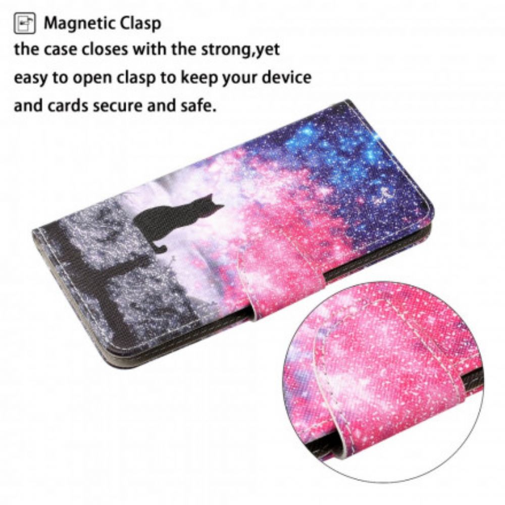 Flip Case Für Samsung Galaxy A22 4G Katzengeschichten Mit Lanyard