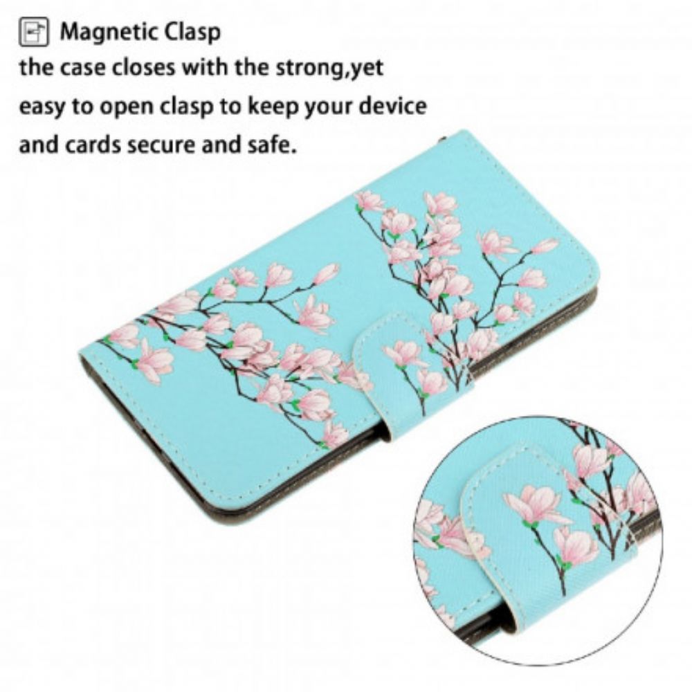 Flip Case Für Samsung Galaxy A22 4G Mit Kordel Riemenbaum