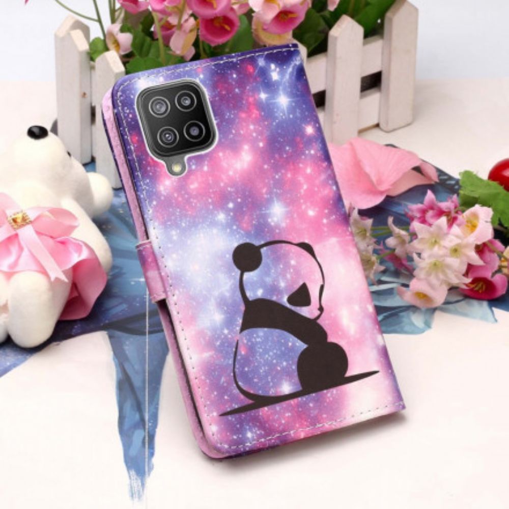 Flip Case Für Samsung Galaxy A22 4G Panda-galaxie