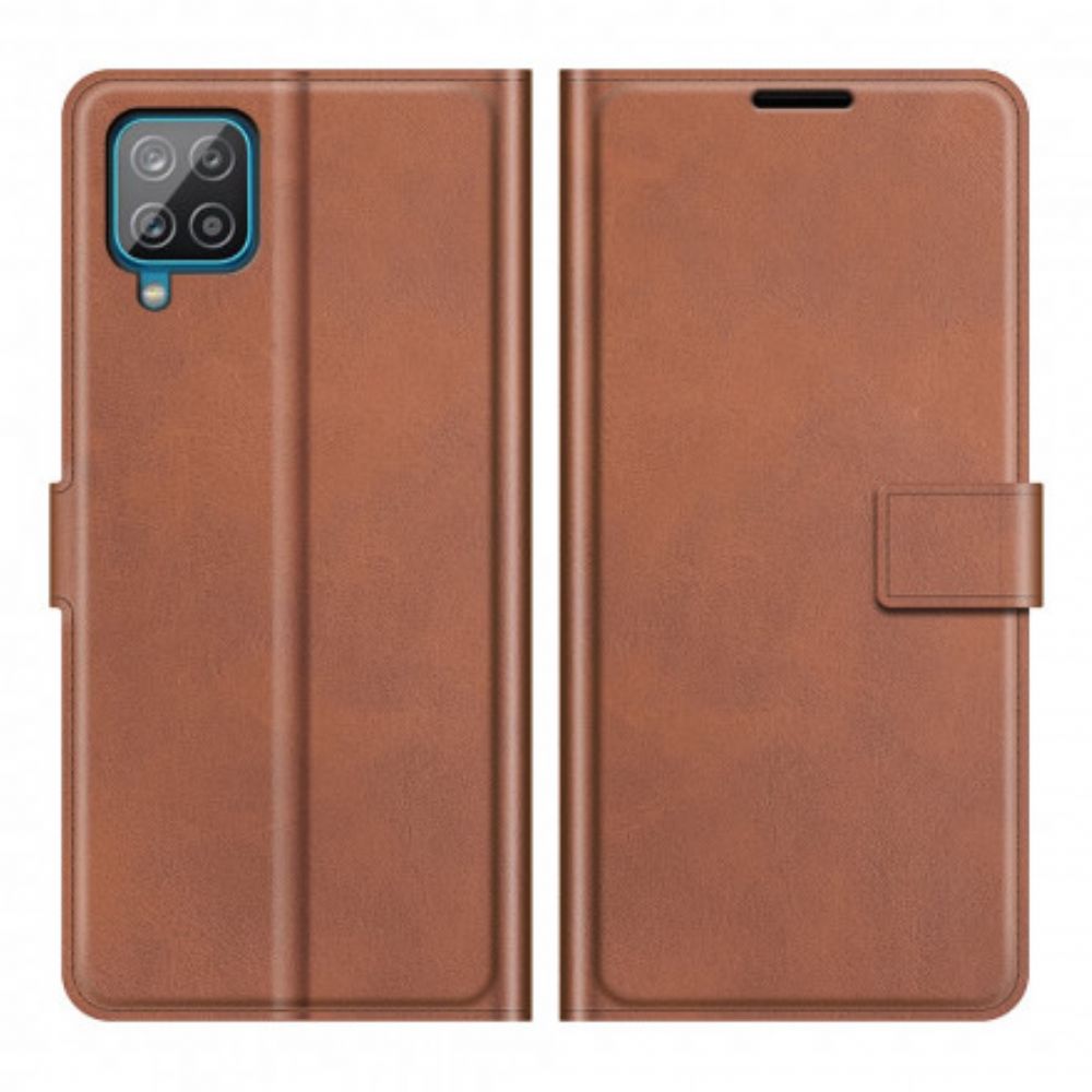 Flip Case Für Samsung Galaxy A22 4G Schmales Kunstleder