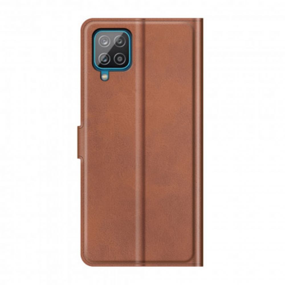 Flip Case Für Samsung Galaxy A22 4G Schmales Kunstleder