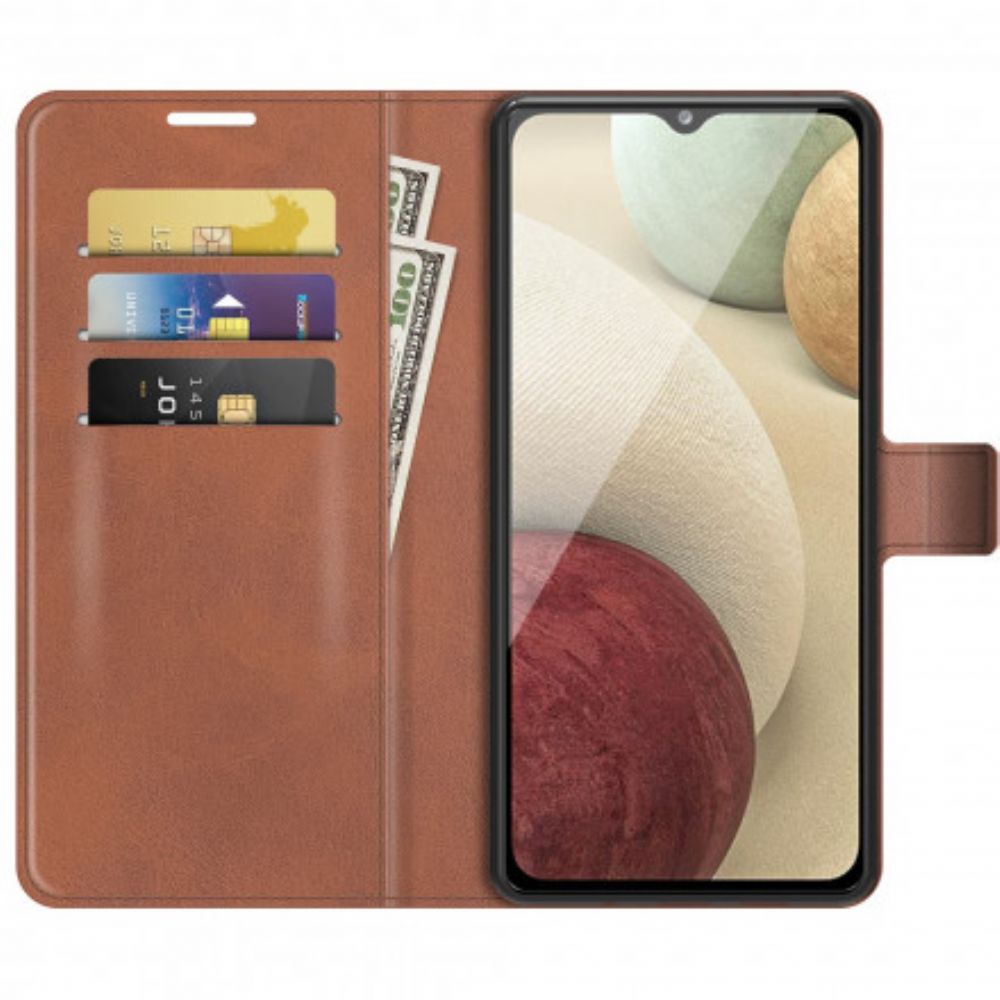 Flip Case Für Samsung Galaxy A22 4G Schmales Kunstleder