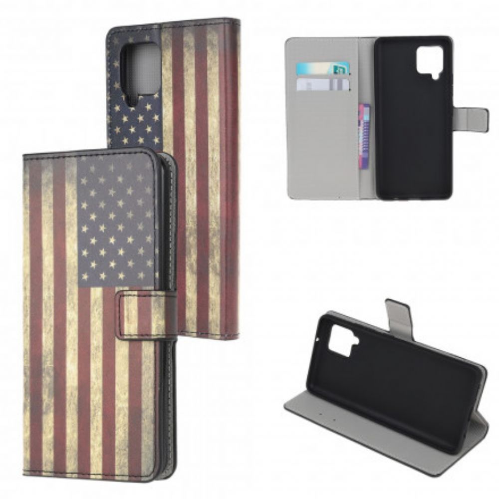 Lederhüllen Für Samsung Galaxy A22 4G Amerikanische Flagge