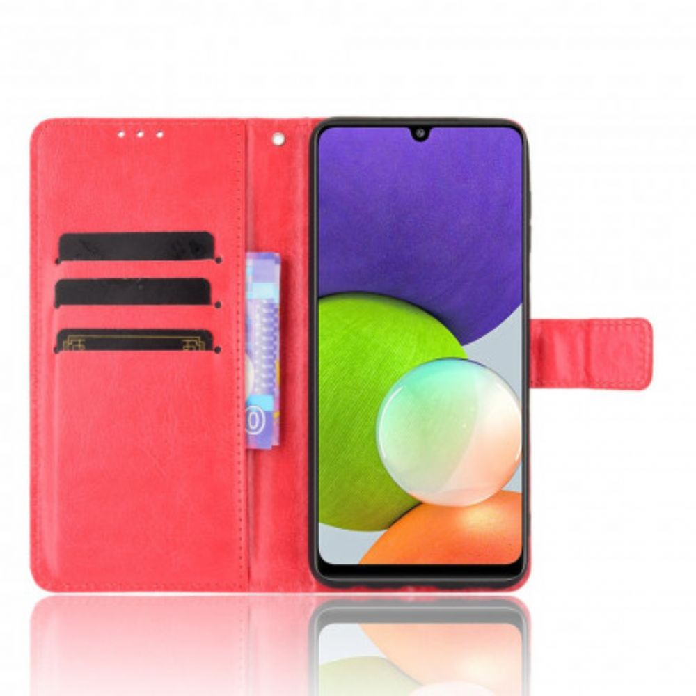 Lederhüllen Für Samsung Galaxy A22 4G Auffälliges Kunstleder