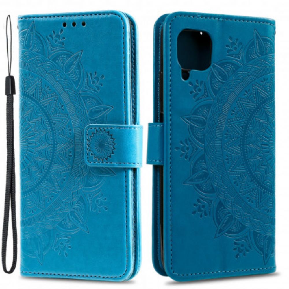 Lederhüllen Für Samsung Galaxy A22 4G Sonnen-mandala