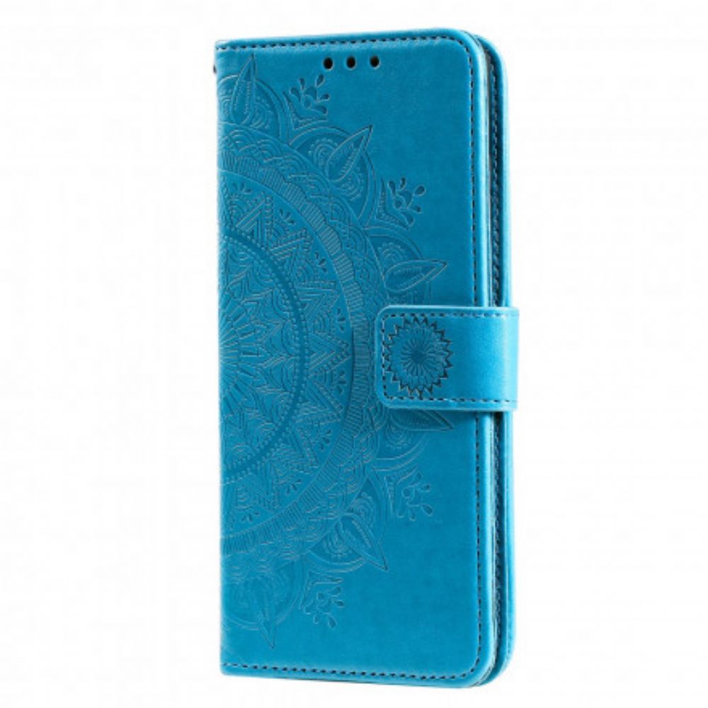 Lederhüllen Für Samsung Galaxy A22 4G Sonnen-mandala