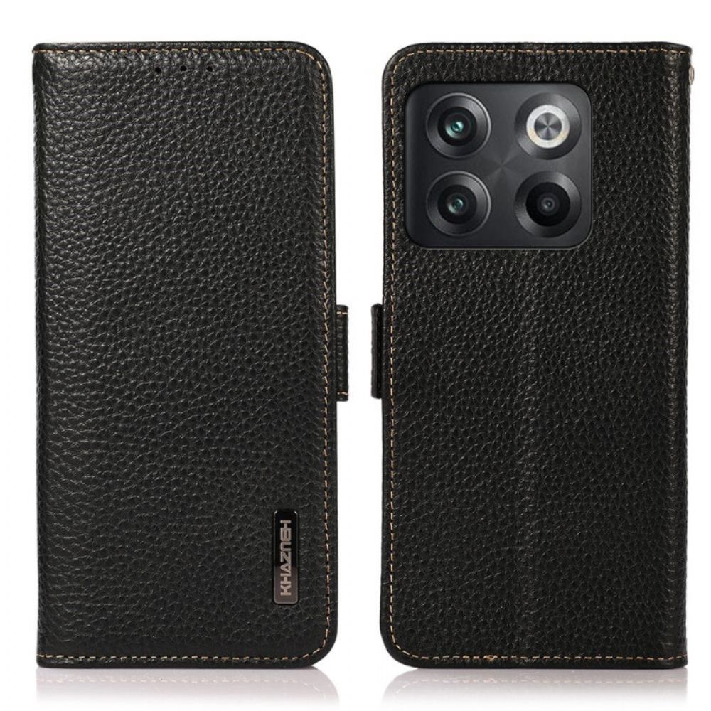 Flip Case Für OnePlus 10T 5G Leder Litschi Khazneh Rfid
