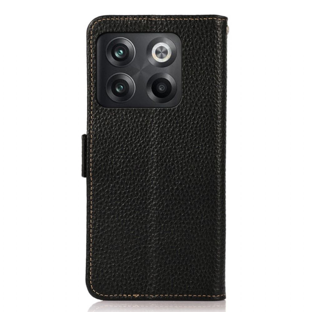Flip Case Für OnePlus 10T 5G Leder Litschi Khazneh Rfid