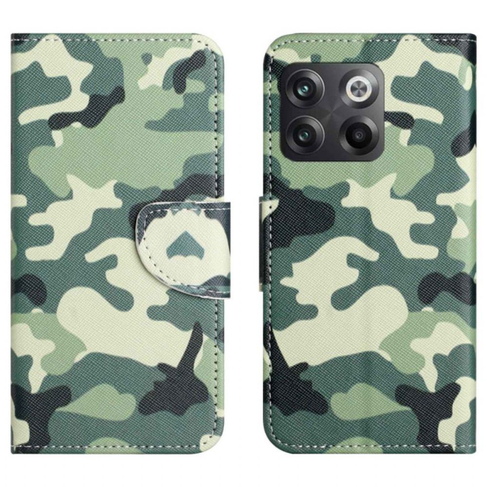 Flip Case Für OnePlus 10T 5G Militärische Tarnung