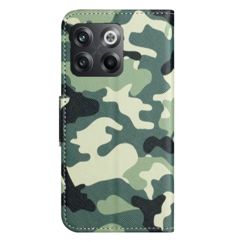 Flip Case Für OnePlus 10T 5G Militärische Tarnung