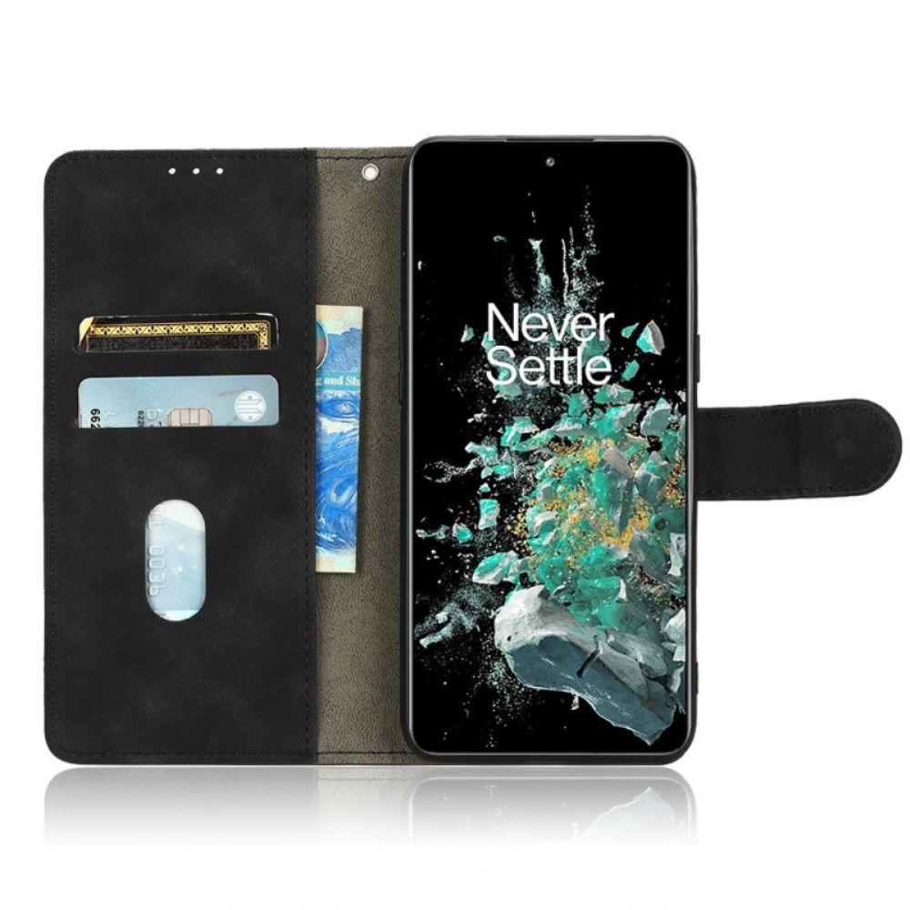 Flip Case Für OnePlus 10T 5G Mit Kordel Schlichtes Riemchen