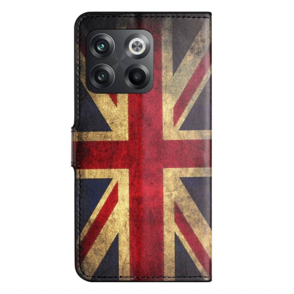 Flip Case Für OnePlus 10T 5G Vintage Britische Flagge