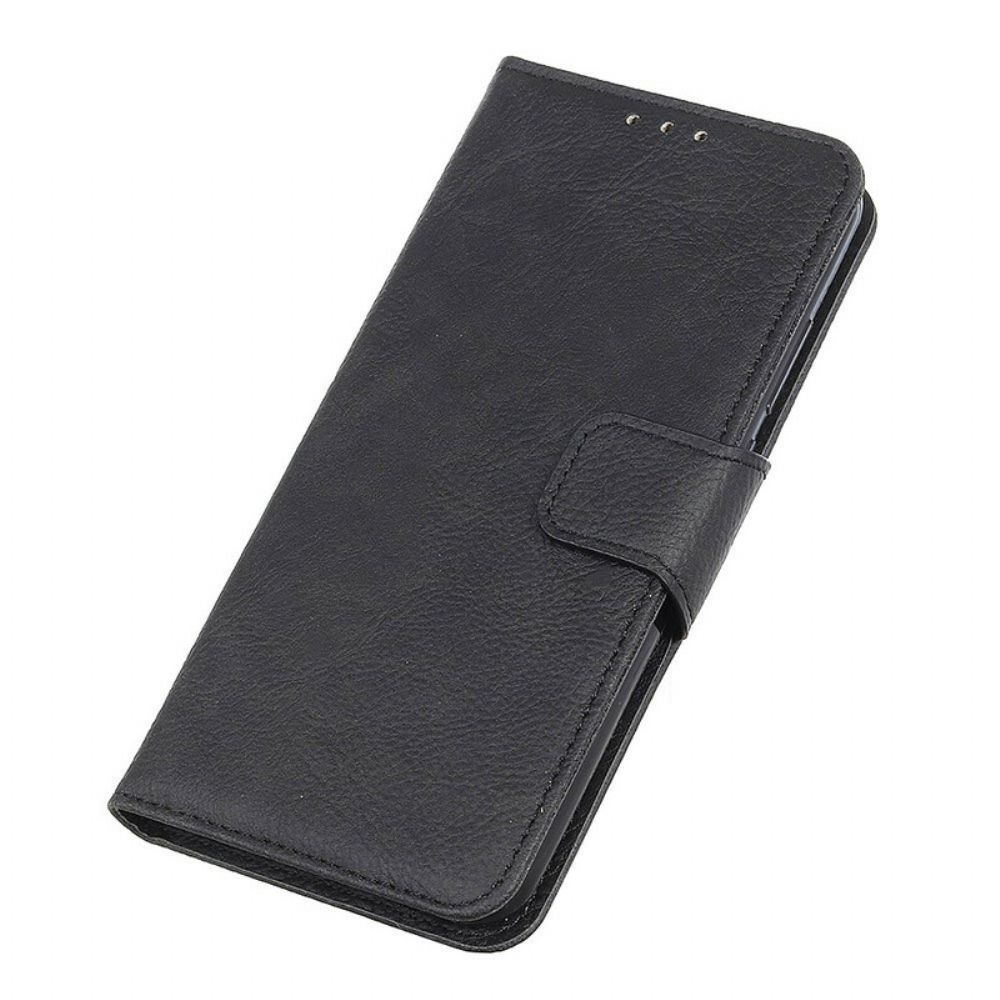 Flip Case Für Samsung Galaxy A31 Matter Litschi-leder-effekt