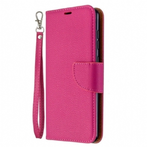 Lederhüllen Für Samsung Galaxy A31 Flip Case Litschi-klappe Schräg