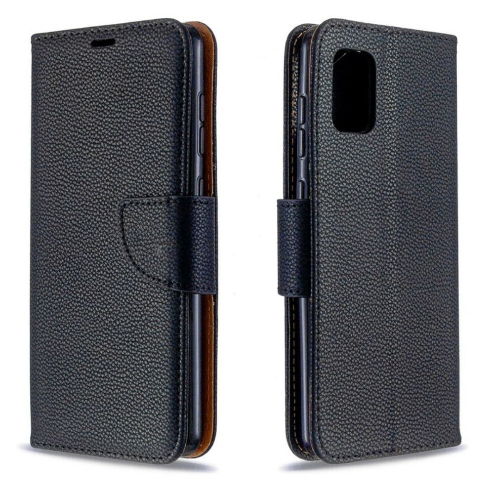 Lederhüllen Für Samsung Galaxy A31 Flip Case Litschi-klappe Schräg