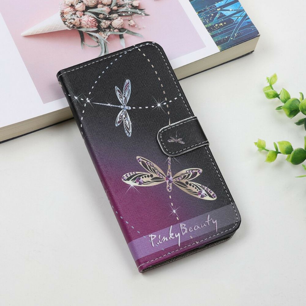Lederhüllen Für Samsung Galaxy A31 Mit Kordel String Libellen