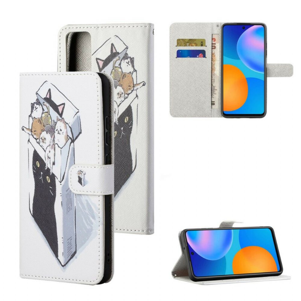 Flip Case Für Huawei P Smart 2024 Mit Kordel Tanga-katzen-lieferung