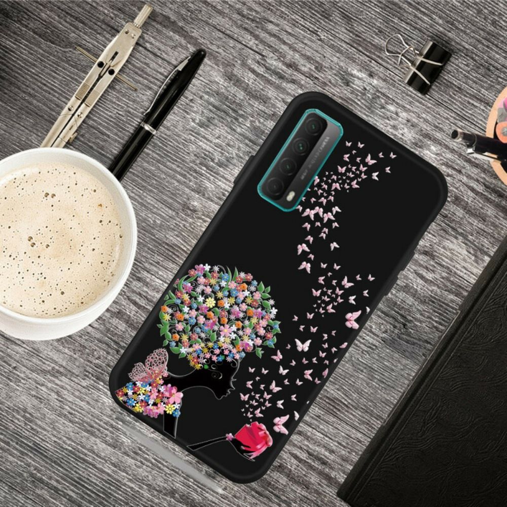 Handyhülle Für Huawei P Smart 2024 Frau Mit Blütenkopf