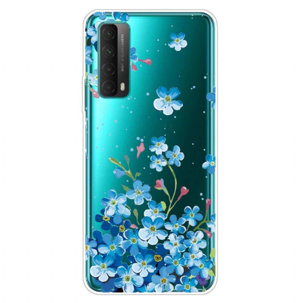 Hülle Für Huawei P Smart 2024 Blauer Blumenstrauß