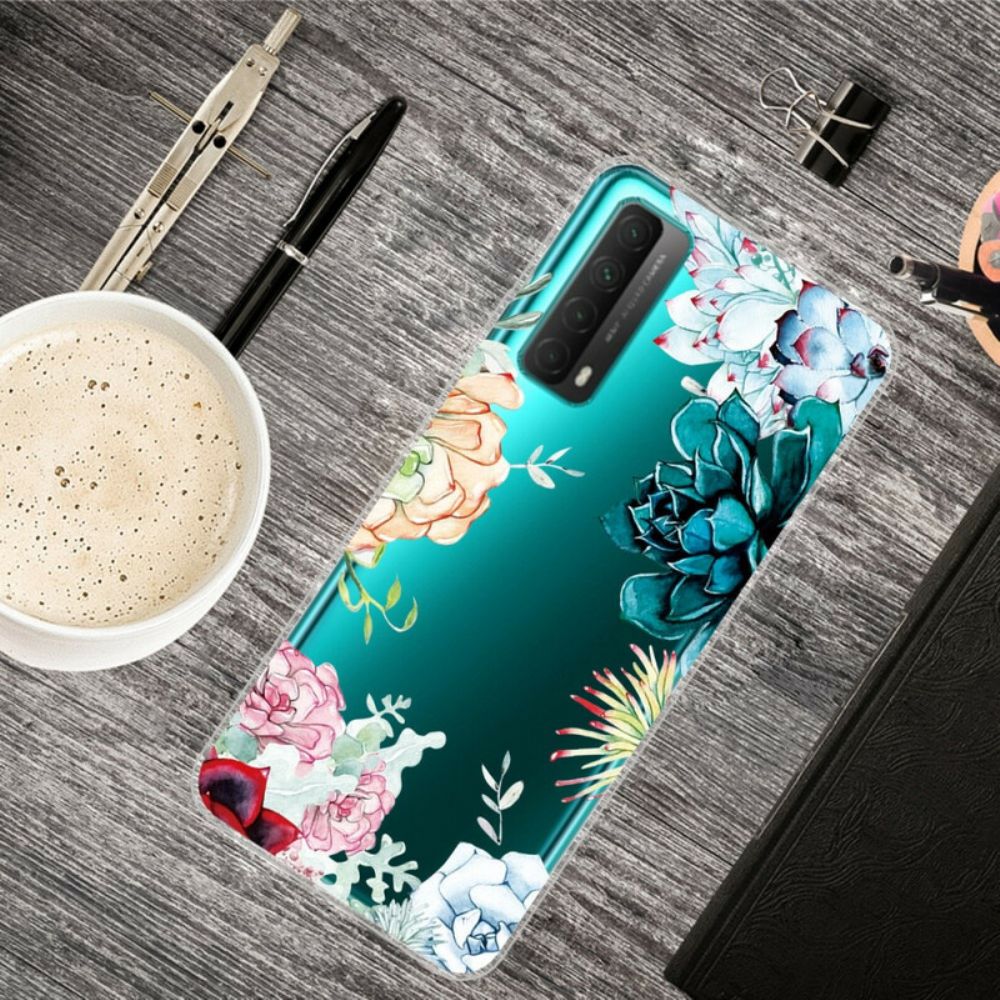 Hülle Für Huawei P Smart 2024 Nahtlose Aquarellblumen