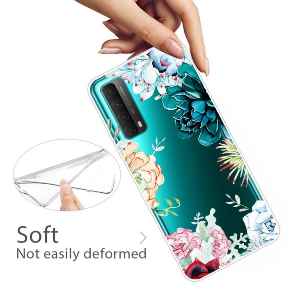 Hülle Für Huawei P Smart 2024 Nahtlose Aquarellblumen