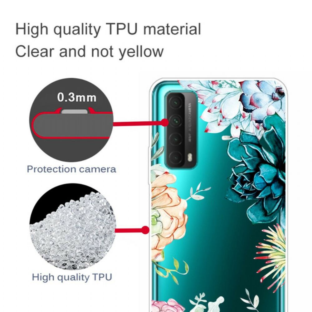 Hülle Für Huawei P Smart 2024 Nahtlose Aquarellblumen