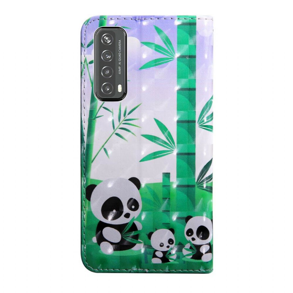 Lederhüllen Für Huawei P Smart 2024 Lichtpunkt-pandas