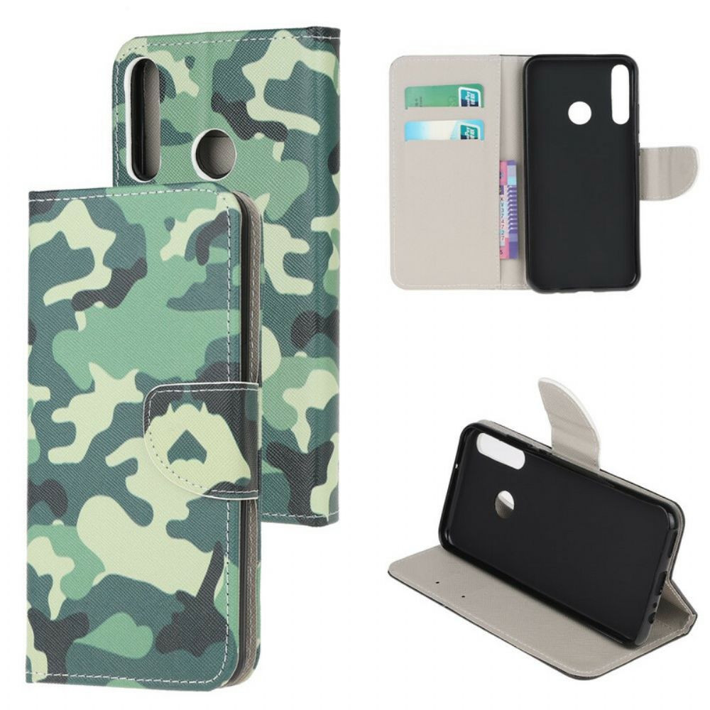 Flip Case Für Huawei Y6p Militärische Tarnung