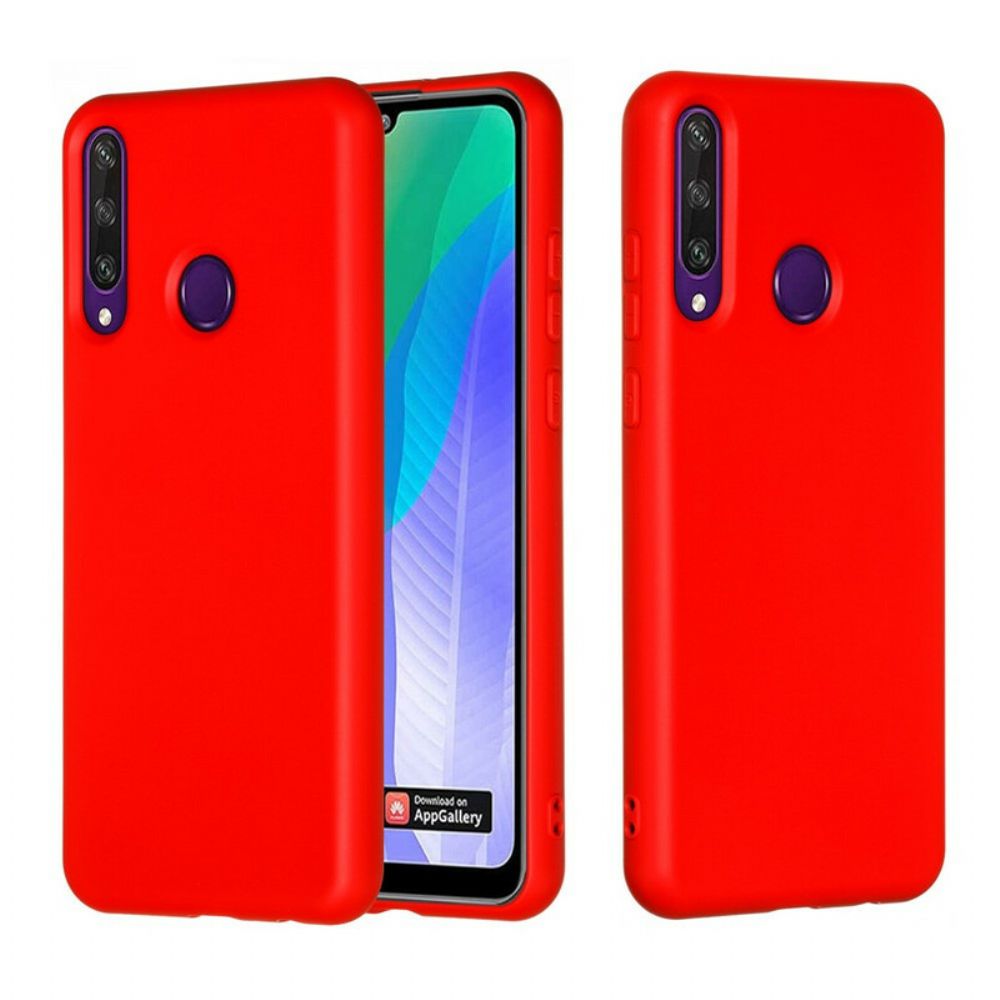 Handyhülle Für Huawei Y6p Flüssigsilikon Mit Lanyard